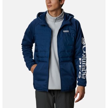 Columbia Hoodie Heren, PFG Terminal Hybrid Insulated DonkerGrijs, 03DXOQFGR